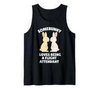 A Somebunny le Encanta ser un Asistente de Vuelo Lindo Conejito de Pascua Camiseta sin Mangas