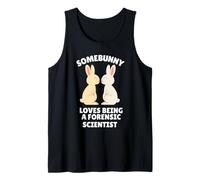 A Somebunny le Encanta ser un científico forense Lindo Conejito de Pascua Camiseta sin Mangas