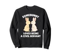 A Somebunny le Encanta ser un Funcionario Lindo Trabajo de Conejo de Pascua Sudadera