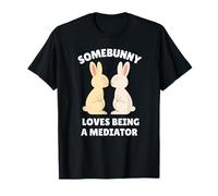 A Somebunny le Encanta ser un mediador, Bonito Regalo de Trabajo de Conejo de Pascua Camiseta