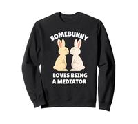 A Somebunny le Encanta ser un mediador, Bonito Regalo de Trabajo de Conejo de Pascua Sudadera