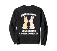 A Somebunny le Encanta ser un Oficial de policía Lindo Conejito de Pascua Sudadera