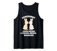 A Somebunny le Encanta ser un Social Media Manager Easter Bunny Camiseta sin Mangas