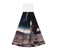 a Space Exploration - Toallitas de mano de terciopelo coral - Toallas colgantes para cocina, baño, camping, al aire libre y más - Paños absorbentes