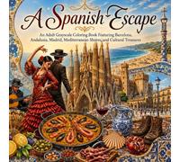 A Spanish Escape: An Adult Grayscale Coloring Book Featuring Barcelona, Andalusia, Madrid, Mediterranean Shores, and Cultural Treasures (Beautiful Escapes in Grayscale)