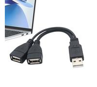 A Splitter - Y -Port Adapter, Female To Male Connector, Durable High-Speed Data Design | Port Splitter For Laptop, Car, Printer, Keyboard, Mouse