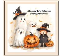 A Spooky Cute Halloween Coloring Adventure!: A Fun Halloween Coloring Book with Cute Pumpkins, Ghosts, Monsters, and Spooky Facts for Kids