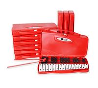 A-Star 25 Note Soprano Chromatic Glockenspiel Xilófono en estuche rojo y dos batidores de plástico - 2 octavas G5 a G7 - Paquete de 10