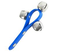 A-Star 3 Bell Jingle Shaking Sleigh Bell Handbell con mango de plástico - Azul