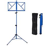 A-Star Atril Plegable para Partituras, Liviano, Soporte para Partituras de Metal Ajustable en Altura con Bolsa de Transporte - Azul
