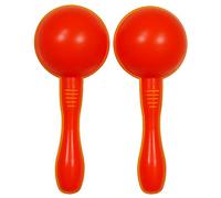 A-Star Plastic Maracas Red Pair - 16cm Shaker Sonajero, Instrumento de ritmo de percusión