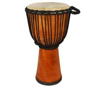 A-Star Tambor africano Djembe de madera natural de 12 pulgadas - Auténtico hecho a mano, cuerda afinada, cabeza de piel natural - 60 cm de altura, 30 cm de diámetro