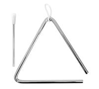 A-Star Triángulo musical de metal tradicional - 15 cm / 8 pulgadas con batidor de metal