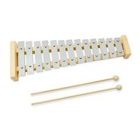 A-Star Xilófono soprano Glockenspiel de 13 notas con llaves plateadas y dos batidores de madera - Diatónico 2 octavas G5 a E6