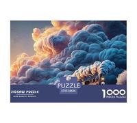 A Steam Train with Skulls Instead of Windows 1000 Pieza Cartulina Premium Rompecabezas Premium Vintage Steam Train Extremadamente Difícil Desafío Único Rompecabezas Para Adultos Y Niños 38x26cm/1000pc