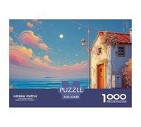 A Stone Wall with An Open Door Leading to The Sea 1000 Pieza Cartulina Premium Rompecabezas Premium Sea Beach Antiestrés Juguete De Cumpleaños Rompecabezas Regalos Para Familia Y Amigos 52x38cm/1000pc