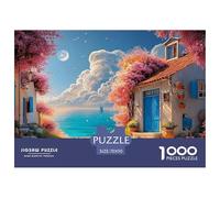 A Stone Wall with An Open Door Leading to The Sea 1000 Piezas Cartulina Extra Gruesa Rompecabezas Premium Spring Landscape Antiestrés Juego Familiar Rompecabezas Para Decoración Del Hogar 70x50cm/1000