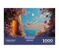 A Stone Wall with An Open Door Leading to The Sea 1000 Piezas Cartulina Extra Gruesa Set De Rompecabezas Sea Beach Antiestrés Juguete De Cumpleaños Rompecabezas para Adultos Y Niños 70x50cm/1000pcs