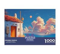 A Stone Wall with An Open Door Leading to The Sea 1000 Piezas Cartulina Extra Gruesa Set De Rompecabezas Sea Beach Extremadamente Difícil Juego Familiar Rompecabezas Regalos Para Familia Y Amigos 38x2