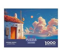 A Stone Wall with An Open Door Leading to The Sea 1000 Piezas Papel Ecológico Resistente Rompecabezas DIY Sea Beach Extremadamente Difícil Juguete De Cumpleaños Rompecabezas Para Adultos Y Niños 52x38