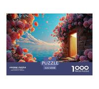A Stone Wall with An Open Door Leading to The Sea 1000 Piezas Papel Ecológico Resistente Rompecabezas Premium Sea Beach Extremadamente Difícil Juego Creativo Rompecabezas Para Decoración Del Hogar 52x