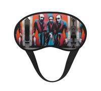 A Street Art - Máscara de dormir satinada con borde negro para una comodidad óptima y bloqueo de la luz