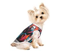 A Street Art Pet - Camiseta transpirable sin mangas para perros pequeños y gatos, suave, ligera y elegante