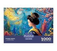 A Stunning Tropical Garden 1000 Pcs Ökopapier Puzzle Japanese Woman Lebendige Bilder Kreatives Spiel Puzzles Für Erwachsene Und Kinder 52x38cm/1000pcs