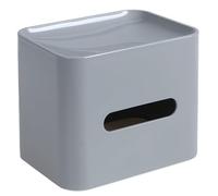 A Stylish Top Shelf With An Elegant Tissue Box Adorns The Living Room.