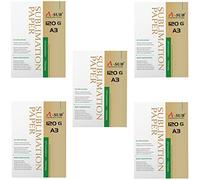 A-SUB Papel de Sublimación A3, 297x420 mm, 500 Hojas, 120 g/m², Compatible con Impresoras de Sublimación EPSON, SAWGRASS, RICOH, Brother
