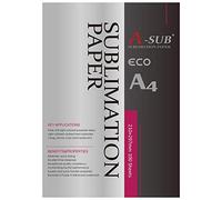 A-SUB Papel de sublimación A4, 210x297 mm, 100 hojas, Compatible con la impresoras de sublimación EPSON, SAWGRASS, RICOH, BROTHER