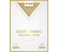 A-SUB - Papel de transferencia para camisetas de inyección de tinta, para telas ligeras, 10 hojas A4