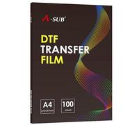 A-SUB Película de transferencia DTF - 100 hojas A4 DTF para impresora de inyección de tinta DTF, papel de transferencia directa a película mate de doble cara para camisetas y todos los tejidos
