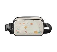 A Sweet Bear - Elegante riñonera cruzada para hombres y mujeres, impermeable, con correa ajustable para entrenamiento, correr, senderismo, Peces de lucha estéticos, 1 size