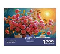 A Table with A White Lace Cloth 1000 Piezas Cartulina Extra Gruesa Rompecabezas DIY Roses Antiestrés Juego Familiar Rompecabezas para Decoración del Hogar 70x50cm/1000pcs