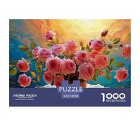 A Table with A White Lace Cloth 1000 Piezas Cartulina Extra Gruesa Rompecabezas Premium Roses Antiestrés Juego Familiar Rompecabezas para Decoración del Hogar 52x38cm/1000pcs