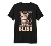 A Tail of Pure Delight American Shorthair Bliss Cat Lover Camiseta Premium