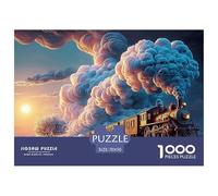 A Tall Tree with Flowers And Clouds in The Background 1000 Pieza Cartulina Premium Rompecabezas Premium Vintage Steam Train Extremadamente Difícil Juego Familiar Rompecabezas Regalos Para Familia Y Am