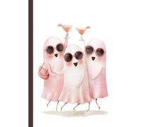 A three pink ghosts: Work Notebook, Funny Office Gift for Women, Coworker, Boss, Secret Santa Gag Gift (Blank Lined Journal)