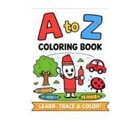A to Z colouring book learn trace and colour