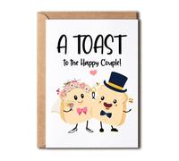 A Toast To The Happy Couple Wedding Gifts - Tarjeta de boda para parejas, tarjeta de boda divertida, tarjeta de boda bonita, tarjeta de boda