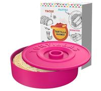 A TODA LECHE Tortillero Mexicano para mantener caliente Tortillas - Fajitas - Burritos - Tacos Mexicanos - 22cm (Rosa Mexicano)