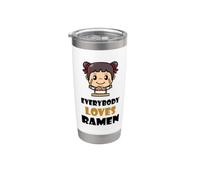 A todo el mundo le encanta el ramen, divertidos fideos japoneses, comida para niñas Vaso térmico de acero inoxidable de doble pared