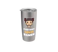 A todo el mundo le encanta el ramen, divertidos fideos japoneses, comida para niñas Vaso térmico de acero inoxidable de doble pared
