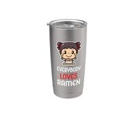 A todo el mundo le encanta el ramen, divertidos fideos japoneses, comida para niñas Vaso térmico de acero inoxidable de doble pared