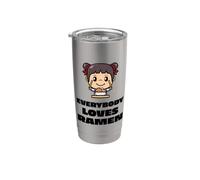 A todo el mundo le encanta el ramen, divertidos fideos japoneses, comida para niñas Vaso térmico de acero inoxidable de doble pared