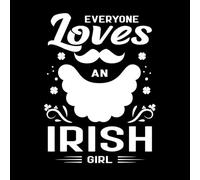 A todo el mundo le encanta una chica irlandesa. Esta cita dice sobre la tipografía y el arte del Día de San Patricio. Pegatinas artísticas de vinilo 60.8x81.8cm Decoración de carrocerías Blanco