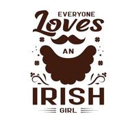 A todo el mundo le encanta una chica irlandesa. Esta cita dice sobre la tipografía y el arte del Día de San Patricio. Pegatinas artísticas de vinilo 49.4x66.4cm No daña la superficie de la pared Café