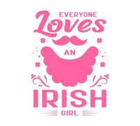 A todo el mundo le encanta una chica irlandesa. Esta cita dice sobre la tipografía y el arte del Día de San Patricio. Calcomanías de pared de vinilo 60.8x81.8cm Cultura del tatuaje Rosa