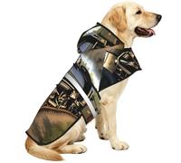 A Train In Motion - Chubasquero impermeable para perros pequeños, medianos y grandes, con rayas reflectantes y correa ajustable para el vientre